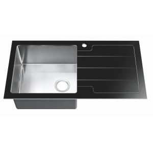 China Commercial Kitchen Stainless Steel Single Bowl Sink With Drainboard supplier