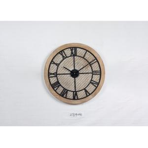 China Circular Wrought Iron Wood Vintage Retro Wall Clock supplier