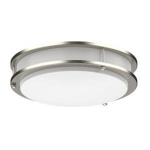 China Brush Nickel Ceiling 14 LED Flush Mount Light Fixture 5CCT 25w Double Ring supplier