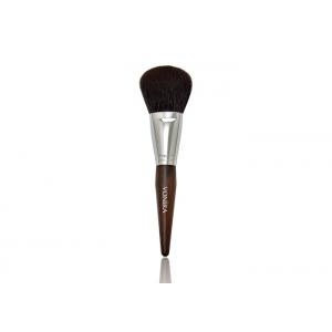 Facial Sculpting Foundation Brush With Luxury Smooth Dark Brown Goat Hair Makeup Brushes