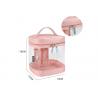 Light Weight Transparent Pvc Bag 16x18x14CM Size With Clear Zipper And Mirror