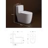 China One Piece Toilet for Bathrooms Elongated Power Flush Quiet Soft Close Seat Easy Clean Ceramic Round Shape Toilet wholesale