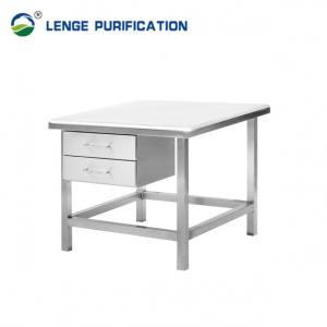 Fully Welding Stainless Steel Furnishing 800mm X 800mm X 800mm Stainless Steel Desk With Drawer