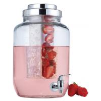 2 in one mason,2.15 gallons chilling&infusing cold glass  beverage dispenser with ice infuser