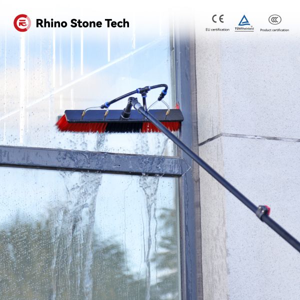Manual Telescopic Rod Water Fed Pole Rooftop Solar Panel High Glass Window Washing