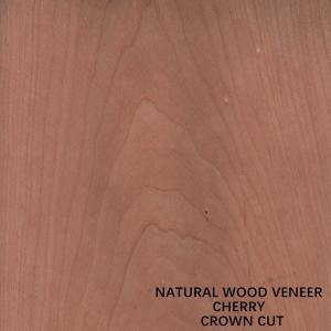 Flat Cut Crown Cut Natural Cherry Wood Veneer 0.15-0.5mm For Panel And Furniture Face