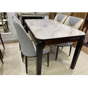 China High Density Dining Room Table With Faux Marble Top , Faux Marble Dining Set supplier