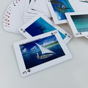 Custom Logo Standard Size Multiplayer Game Card Printed Paper Poker Playing Cards Set With Foldable Paper Boxes