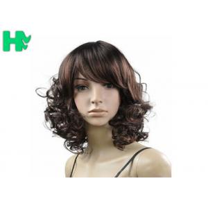 China Kanekalon Fiber Synthetic Short Curly Wigs For For Black And White Women supplier