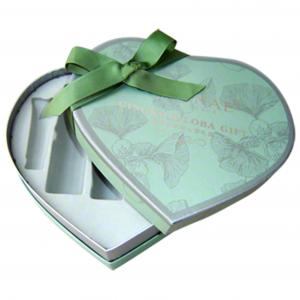 China Heart Shape Beauty Gift Box Packaging Matte Finishi With Ribbion supplier