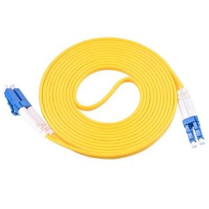 1m Yellow Duplex Connector Fiber Optic Patch Cord LC UPC To LC UPC