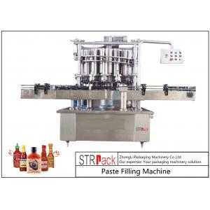 Volumetric Paste Filling Machine , Butter / Cheese / Tomato Sauce Filling Machine