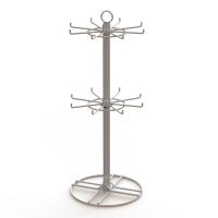 China el alambre de 2 pulgadas engancha soportes de exhibición giratorios de la sobremesa del metal del hilandero de los ganchos del estante de exhibición de la sobremesa del hilandero on sale