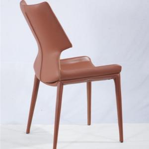 China Metal Frame PU Leather Indoor 45.5cm Restaurant Dining Chair supplier