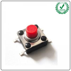 Stretch Cover Waterproof Tact Switch 4 Pin SMD Red Silicone Button