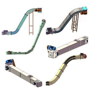 China Durable and Easy Clean Adjustable Speed Chain Scraper Conveyor for Material Transmission wholesale