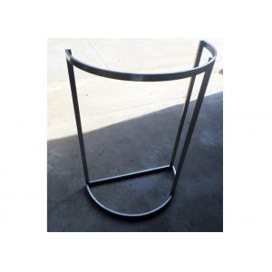 Half Round Type Brushed Stainless Steel Garment Display Stand D=800MM