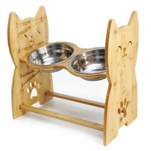 19cm 23.8cm Stainless Steel Elevated Dog Bowls BPA Free