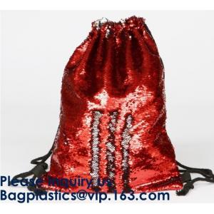 China Amazon Hot Sale Strapping Mermaid Reversible Sequin Drawstring Bag, Wholesale Polyester Custom LOGO Sequin, Sequins, Paillet supplier