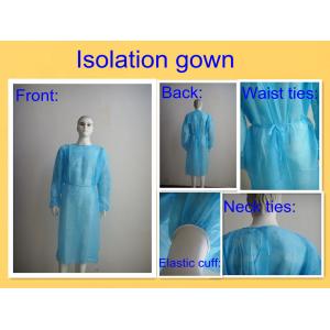 Round Neck Patient Disposable Plastic Gowns , Medical Isolation Gowns