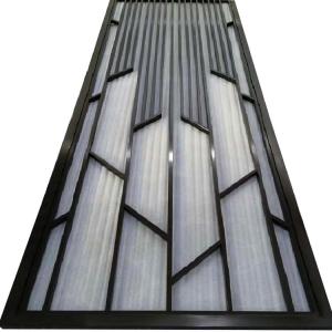 304 Stainless steel framed room divider panel laser cut metal screen