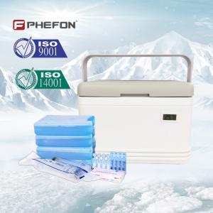 White Medical Cooler Box 8L Medical Cool Box With Thermometer