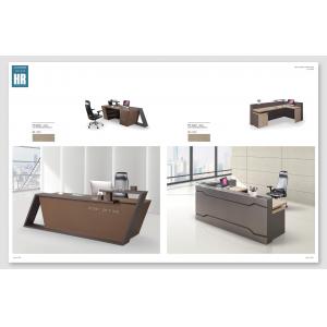 China Melamine Surface Handle Reception Counter Table / Information Desk supplier