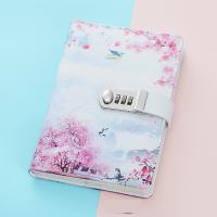 China Custom Personal Diary With Lock Code Thick Notepad Leather Office School Supplies Notebook on sale