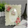 China Rose Flowers Polyresin Standing 6inch Picture Photo Frame wholesale