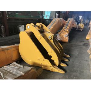 Yellow Hydraulic Tractor Bucket Thumb Oversized High Profile Pivot Pin Prevents Twisting