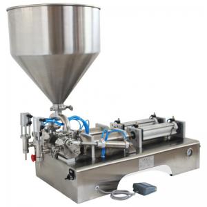 China 50-500ml Two heads horizontal pneumatic paste filling machine/Water bottle filler 2 heads semi automatic liquid filling machine supplier