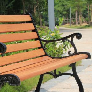 China Bao Tuo outdoor thickening of cast iron park chairs lounge chairs red 1.25 meters BTC-019 supplier