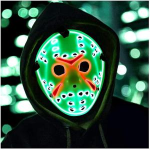 China Jason Horror Halloween LED Cosplay Face Mask For Masquerade supplier