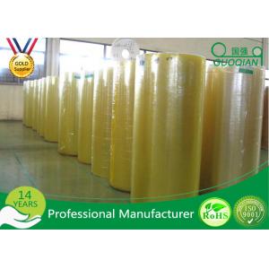 China Transparent Bopp PVC Film Roll , Water Activated Packing Tape Jumbo Roll 980/1280/1620mm supplier