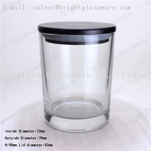 Scented Soy Wax Candle Jar with black wooden lid