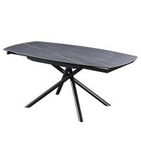 China Extendable Black Marble Side Table , Multiscene Modern Dining Room Table on sale