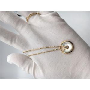 China Small Model  Amulette Necklace 18K Yellow Gold With White Mother Of Pearl supplier