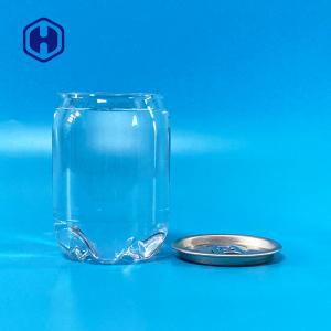 China Clear Airtight 230ml Empty Clear Plastic Soda Can With Lids supplier
