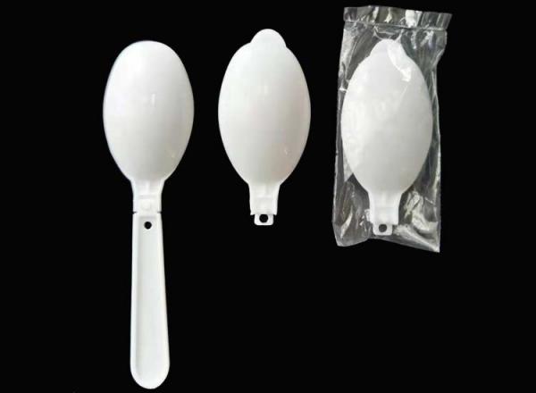 Eco Friendly White Disposable Plastic Folding Spoon For Fast Food Porridge