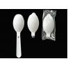 Eco Friendly White Disposable Plastic Folding Spoon For Fast Food Porridge