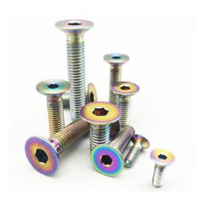 Multiple Color GR2 Titanium Countersunk Bolts With Flat Hex Torx Head