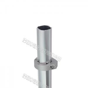 China Round Aluminum Tubing Joints Fixed Aluminum Pipe Joint Silver White supplier