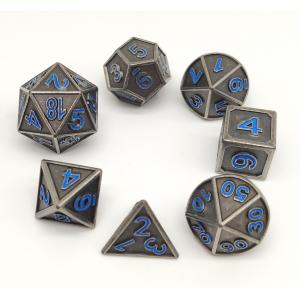 China Metal KTV Gaming Dice Set , Hand Pouring Polyhedral 7 Die Set supplier