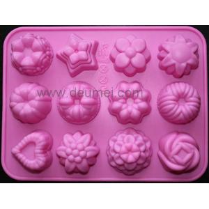 12-Flower Silicone Cake Chocolate Craft Candy Baking Mold/Candy Mould/Cake Mold