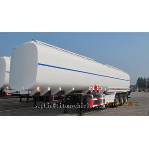 China TITAN  2017 Crude Oil Tank Trailer , Carbon steel oil tanker trailer 54000 liters with European system supplier