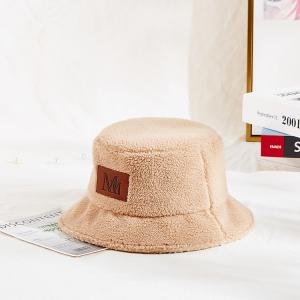 58cm  Warm Winter Plush Faux Mink Fur Bucket Hat