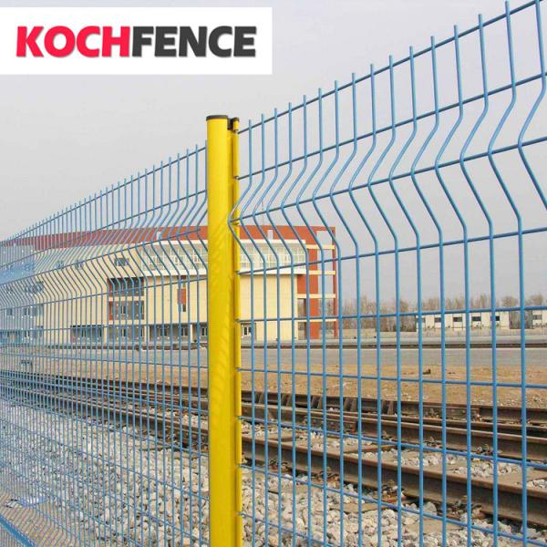 1.53m X2.5m Curved Wire Fence , PVC Coated Football Field Fence Uv Protection