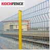1.53m X2.5m Curved Wire Fence , PVC Coated Football Field Fence Uv Protection