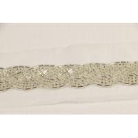 China Bugles Sequin Lace Trim Braided Tulle Multi Creations 60mm Width Breathable on sale