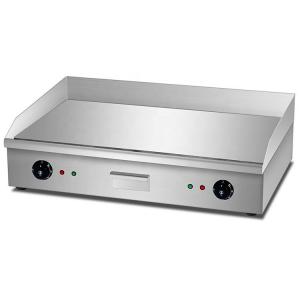 China Electric Countertop Flat Griddle Plate Silver White 35kg Double Temperature Control Panel supplier